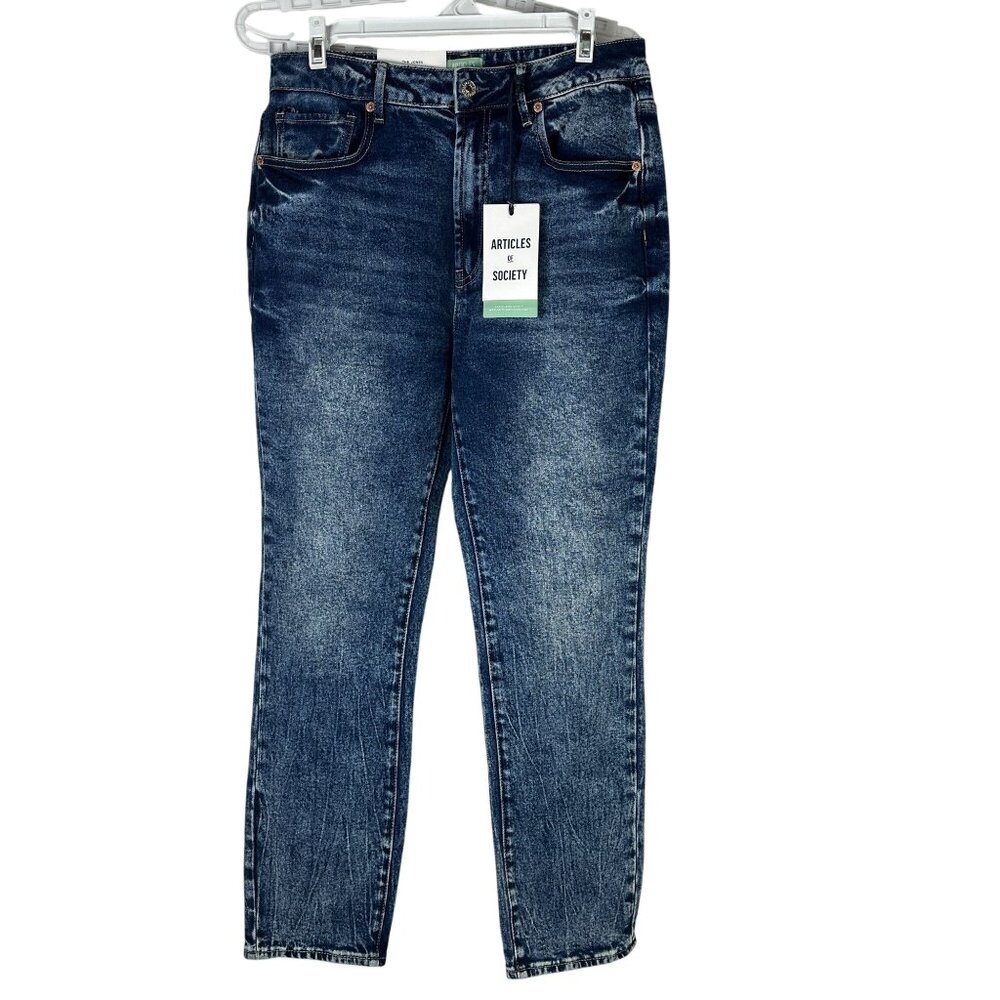 Articles Of Society The Jones High Rise Slim Ankle Jeans Size 6 Deep Lake Denim